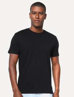 Camisetas Calvin Klein Underwear Masculinas C-Neck Branca e Preta Pack 2UN