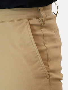 Bermuda Lacoste Masculina Sarja Slim Cotton Stretch Bege