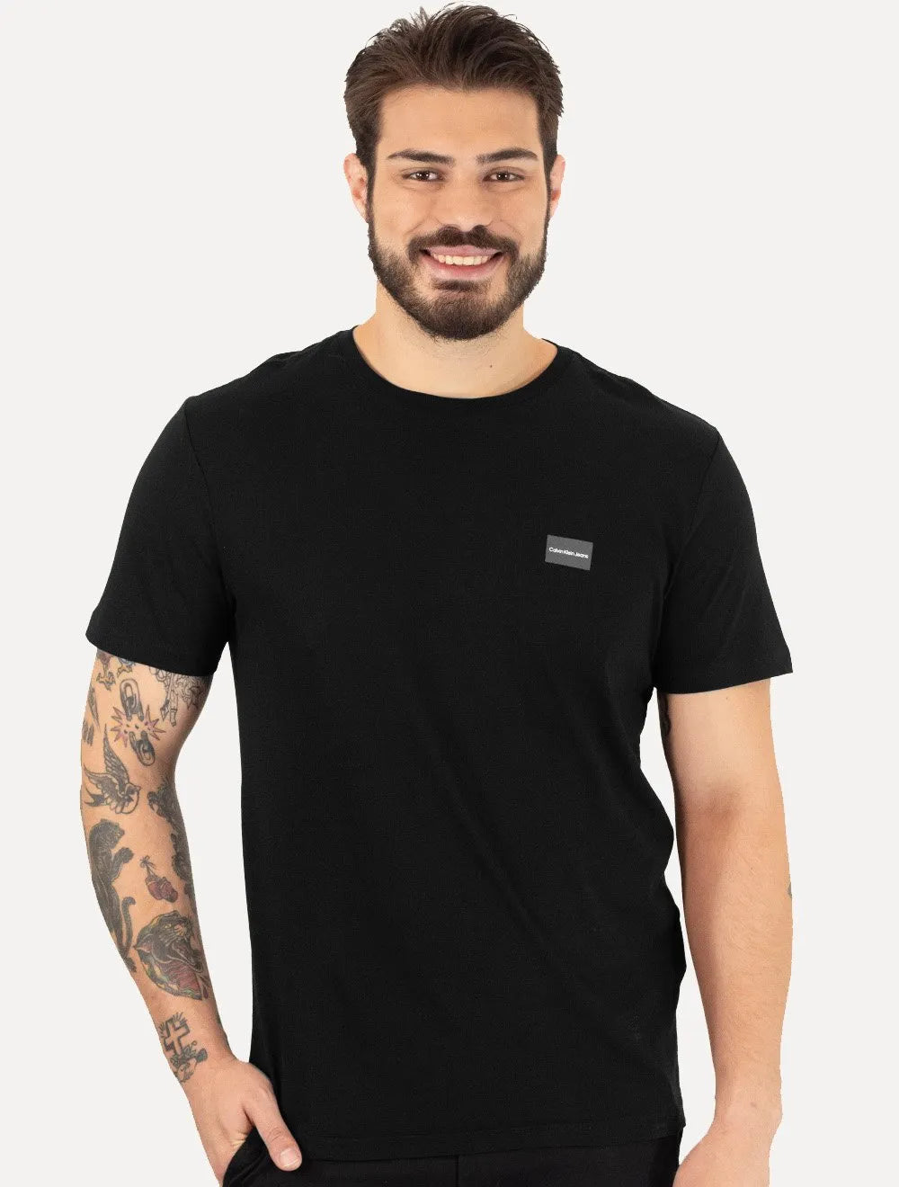 Camiseta Calvin Klein Jeans Masculina Dark Square Preta