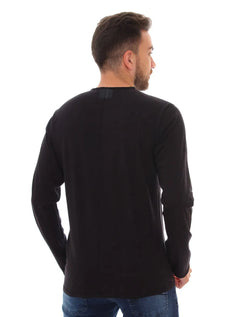 Camiseta Replay Masculina Manga Longa Trade Mark Silk Preta