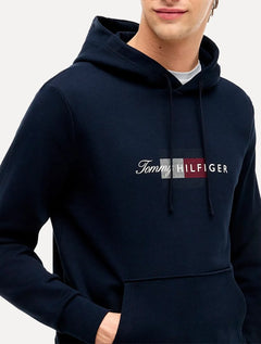 Moletom Tommy Hilfiger Masculino Brand Love Hoodie Azul Marinho