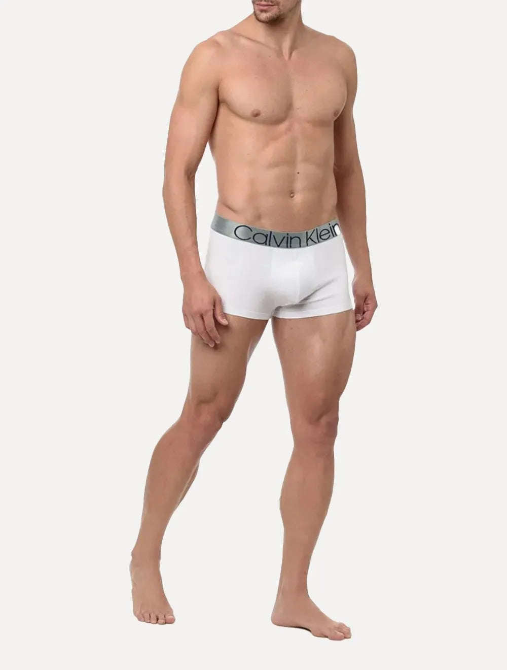 Cueca Calvin Klein Low Rise Trunk Cotton CK Icon Branca 1UN