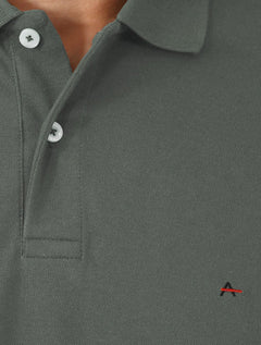 Polo Aramis Masculina Regular Piquet Inner Detail Dark Verde Médio