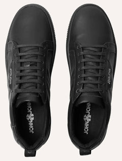 Tênis John John Masculino Boston Leather Black Preto
