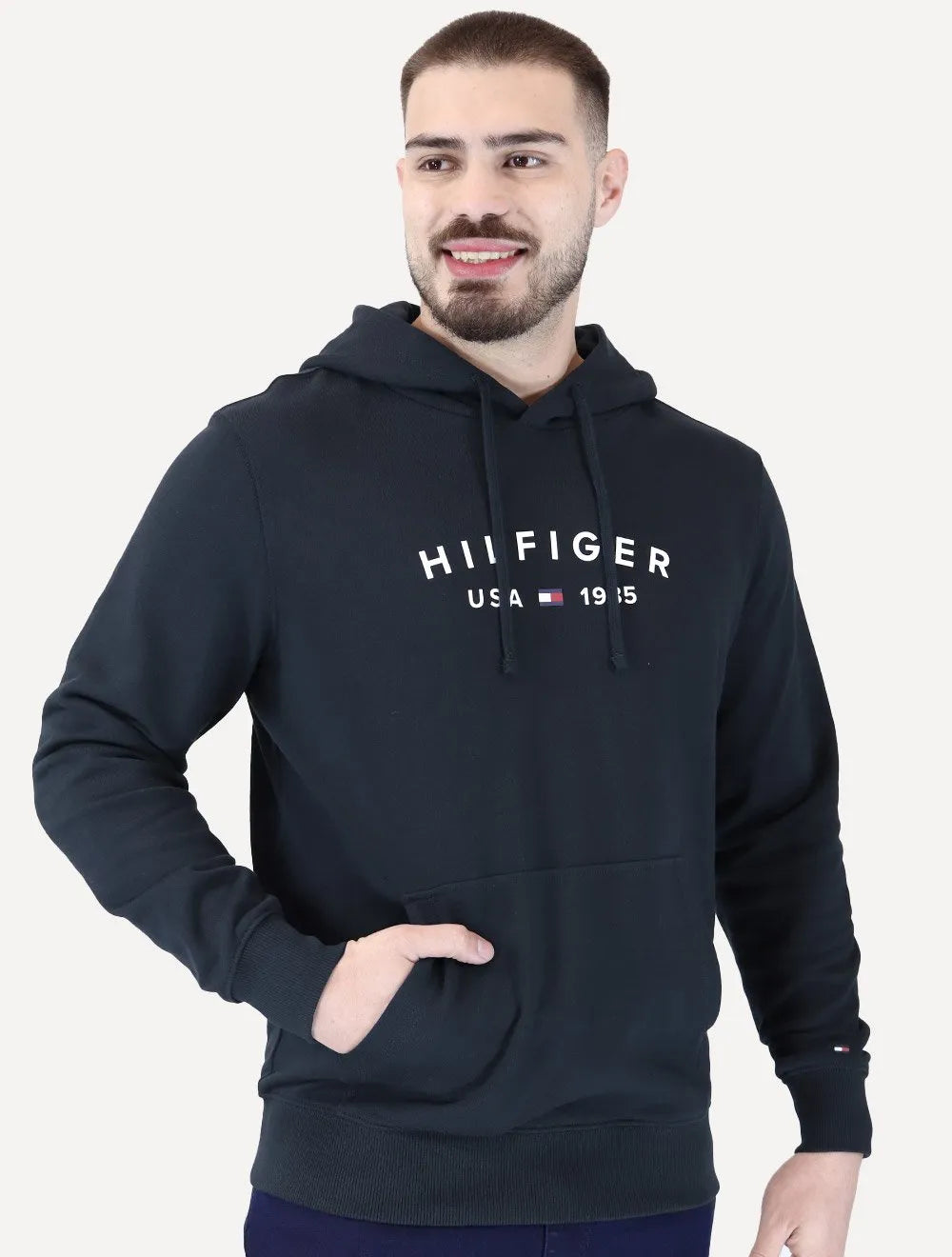 Moletom Tommy Hilfiger Masculino Fathers Day Hoodie Azul Marinho