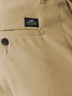Calça King & Joe Masculina Alfaiataria Elastano Easytech Paper Cáqui