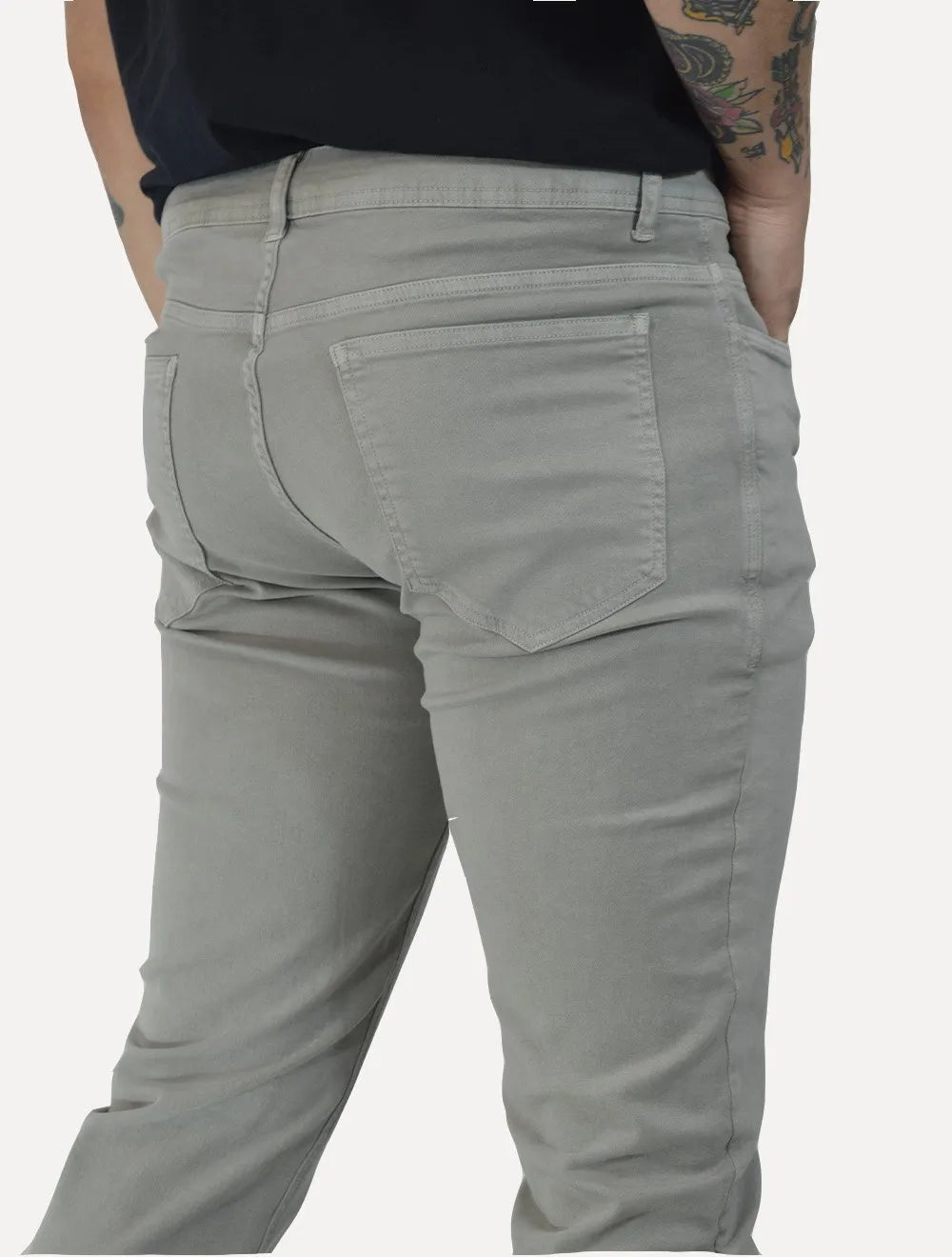 Calça Aramis Jeans Masculina Skinny Color 5 Pockets Cinza Claro