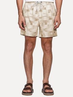 Short Aramis Masculino D'Água Elastico Pixel Cáqui