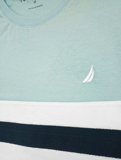 Camiseta Nautica Masculina Grosgrain Chest Sash Azul Claro