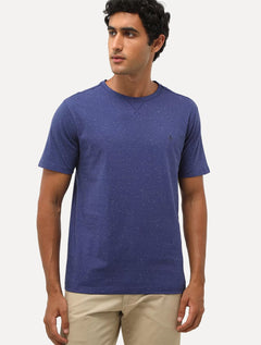 Camiseta Dudalina Masculina Regular Botonê Detail Azul Marinho