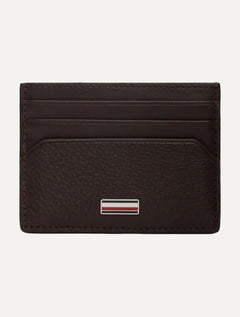 Carteira Tommy Hilfiger Porta Cartão Couro Logo Centarl CC Holder Marrom