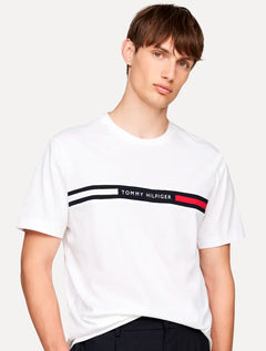 Kit Camisetas Tommy Hilfiger | Chest Insert Logo Azul Marinho/Branca/Preta 3UN