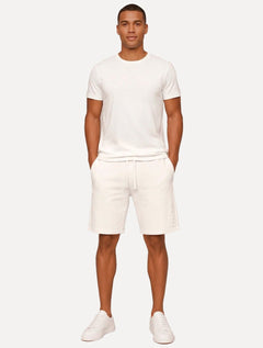Bermuda John John Masculina Moletom Embossed Logo Off White
