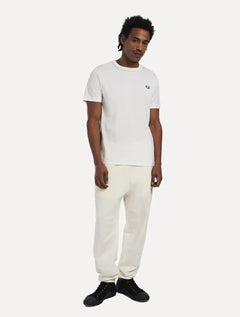 Camiseta Fred Perry Masculina Regular Crewneck Logo Branca