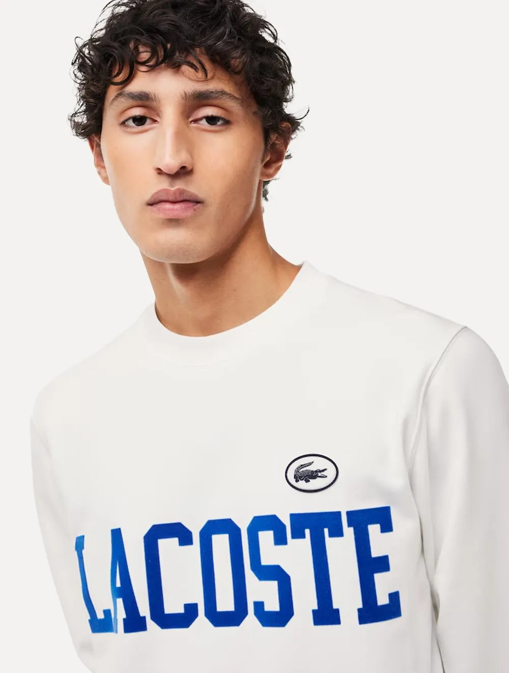 Moletom Lacoste Masculino Crewneck Classic College Branco