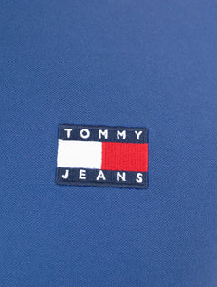 Polo Tommy Jeans Masculina Regular Flag Badge Azul Royal