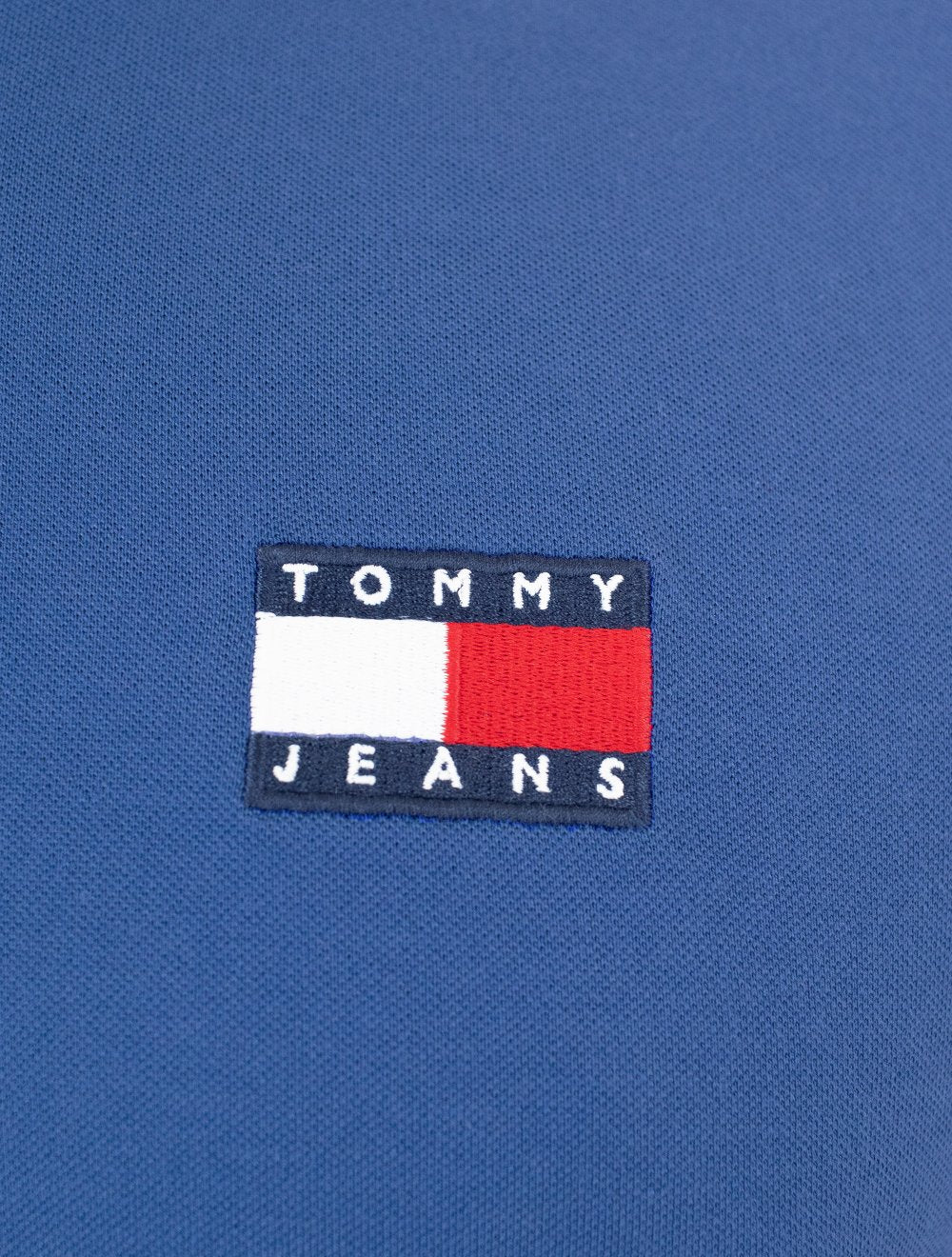 Polo Tommy Jeans Masculina Regular Flag Badge Azul Royal