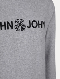 Moletom John John Masculino New Basic Logo Cinza Mescla