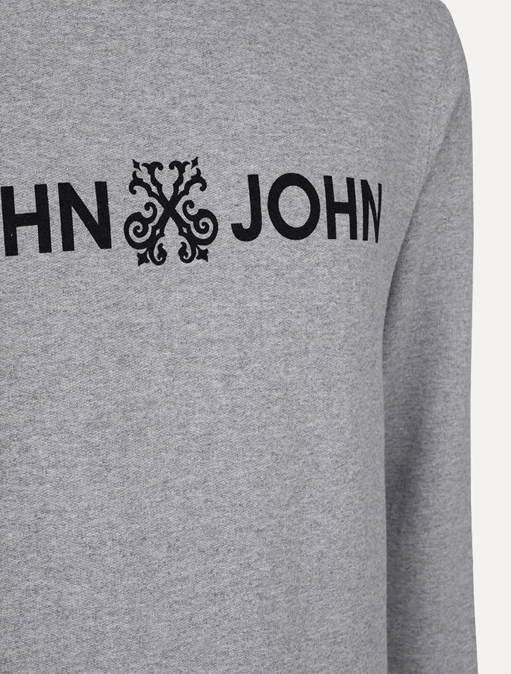 Moletom John John Masculino New Basic Logo Cinza Mescla