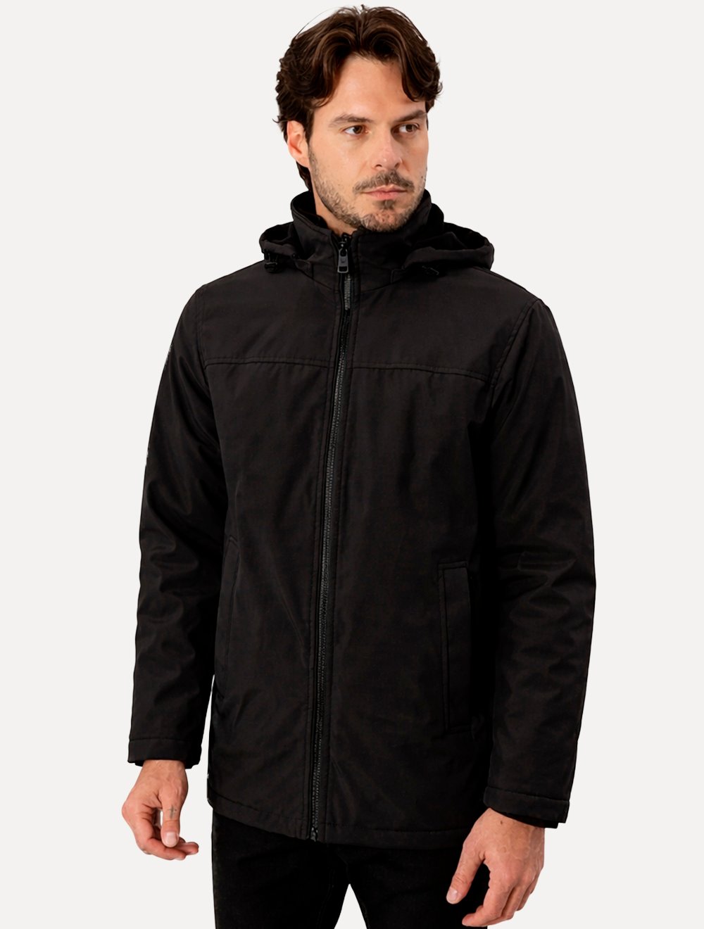 Jaqueta Calvin Klein Hooded Clássica Chumbo