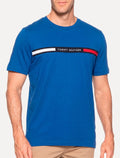Camiseta Tommy Hilfiger Masculina Chest Insert Logo Azul
