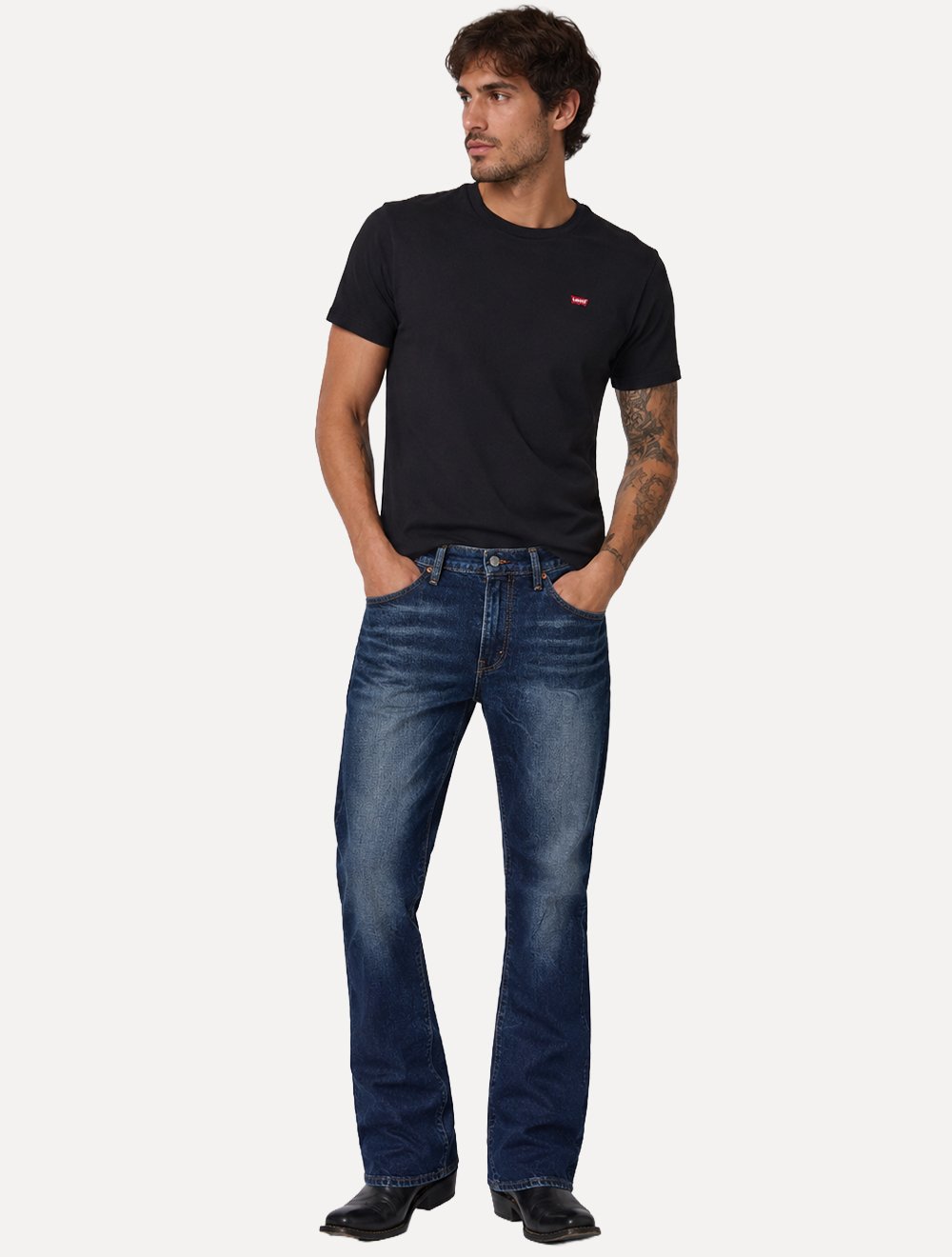 Calça Levis Jeans Masculina 517 Slim Bootcut Azul Escuro