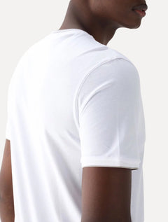 Camiseta Aramis Masculina Grey Friso Gola Branca