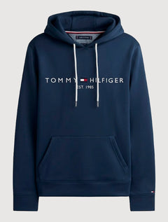 Moletom Tommy Hilfiger Masculino Hoodie Logo Core Azul Marinho