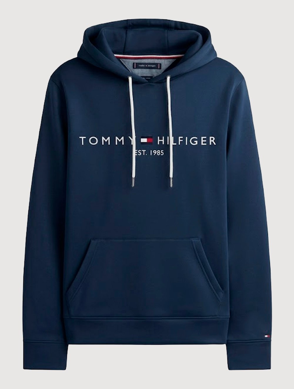 Moletom Tommy Hilfiger Masculino Hoodie Logo Core Azul Marinho