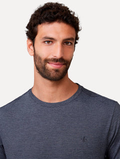 Camiseta Dudalina Masculina Regular Noise Listras Azul Marinho