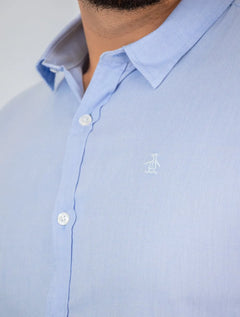Camisa Original Penguin Masculina Regular Oxford Azul Claro Mescla