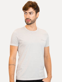 Camiseta Ellus Masculina Cotton Fine Grunge Gothic Classic Cinza Claro