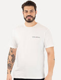 Camiseta Tommy Jeans Masculina Classic Linear Chest Off-White