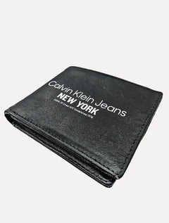 Carteira Calvin Klein Jeans Masculina CKJ Silk New York Preta