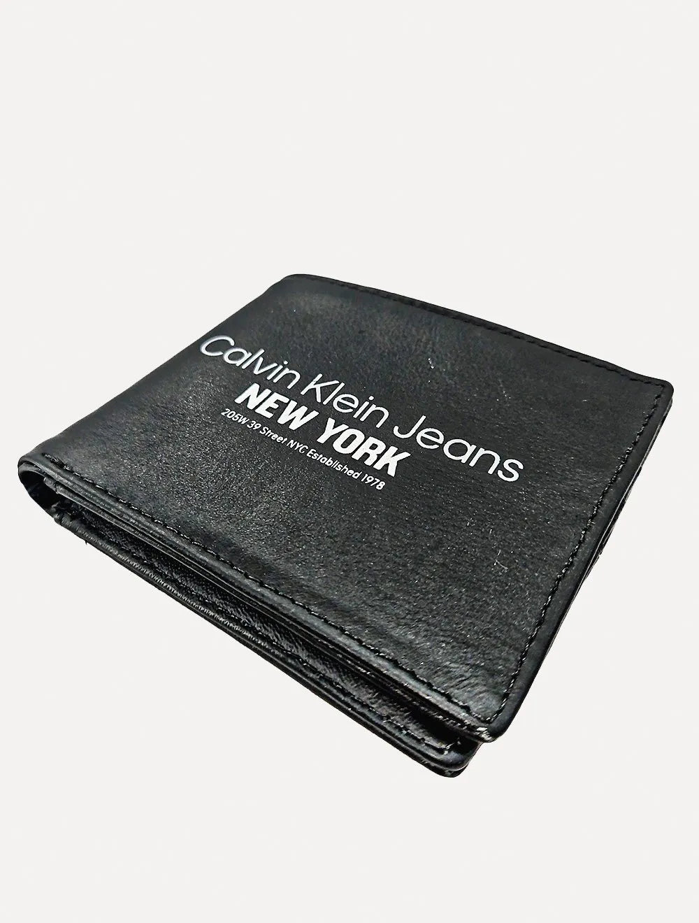 Carteira Calvin Klein Jeans Masculina CKJ Silk New York Preta