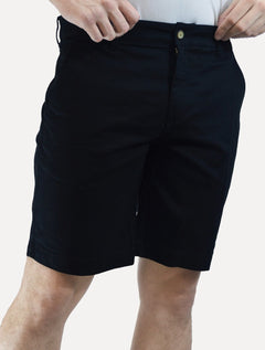 Bermuda Sergio K Masculina Chino Sarja Elastano Preta