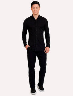 Camisa Aramis Masculina Slim Malha Liquid Repeller Preta