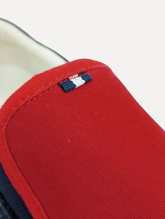 Tênis Nautica Masculino Slip On Lona Azul Marinho/Vermelho