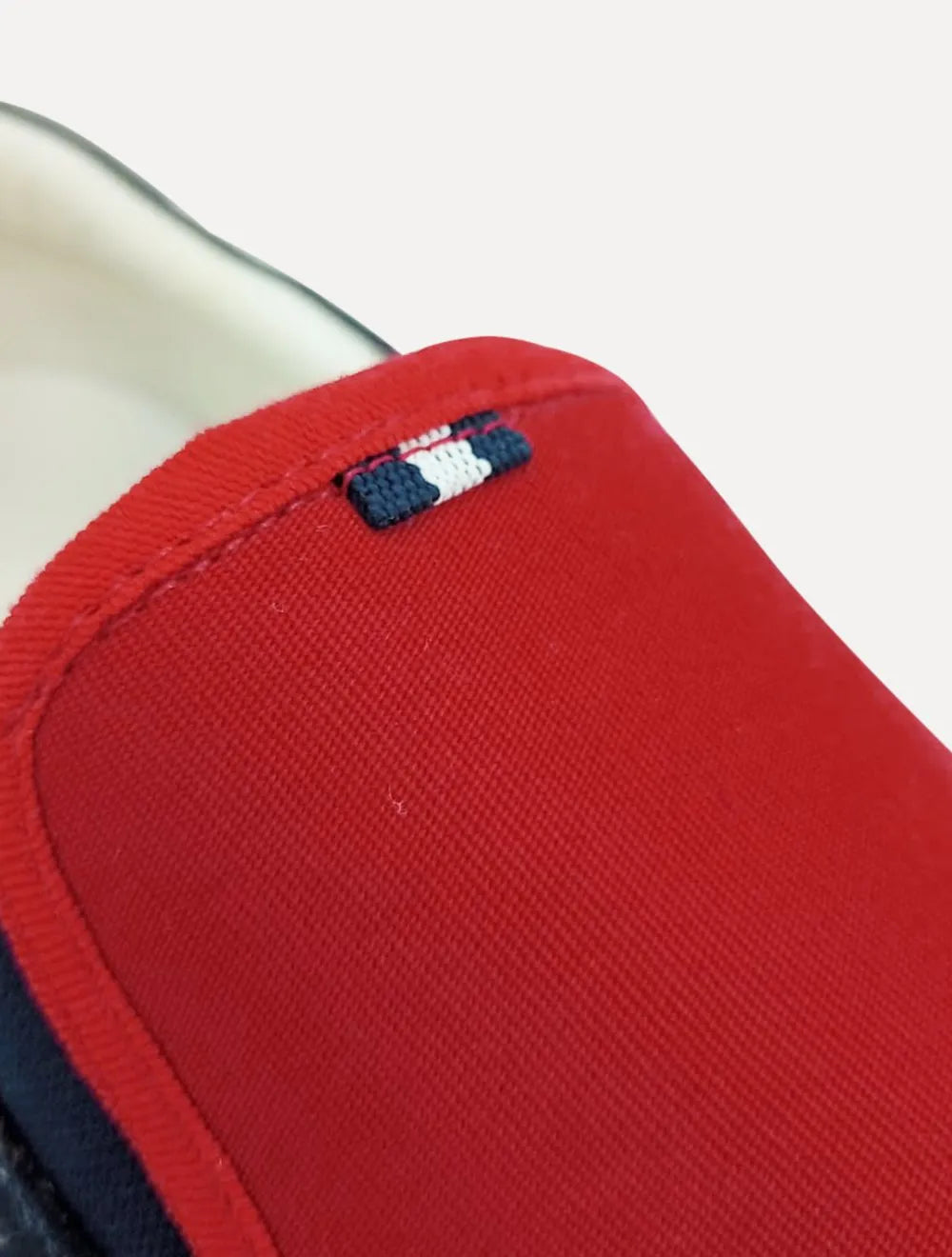 Tênis Nautica Masculino Slip On Lona Azul Marinho/Vermelho