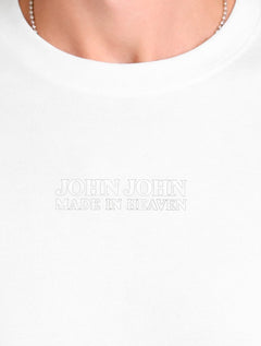 Camiseta John John Masculina Regular Fit Brand Relief Branca