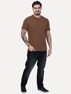 Camiseta Calvin Klein Jeans Masculina Light New Logo Chocolate