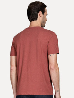 Camiseta Aramis Masculina Basic Lisa Mono Icon Vermelho Mescla