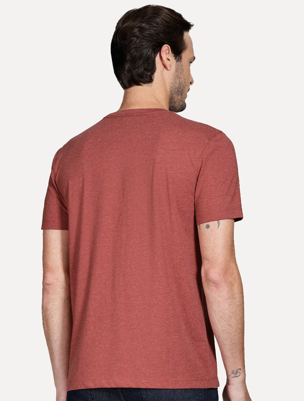 Camiseta Aramis Masculina Basic Lisa Mono Icon Vermelho Mescla