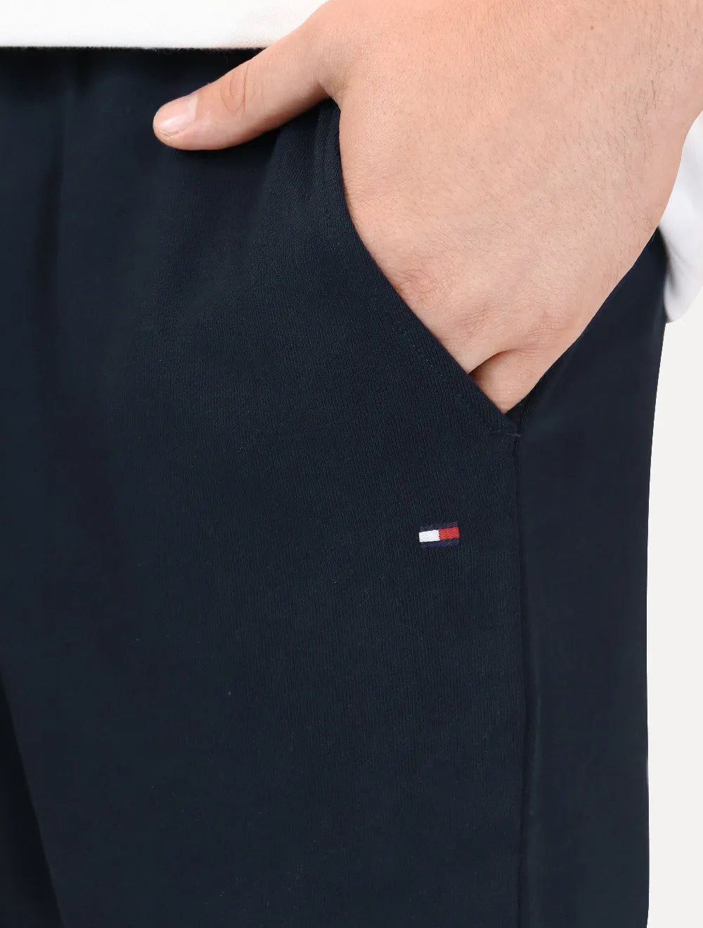 Bermuda Tommy Hilfiger Moletom Masculina Essential Terry Blue String Azul Marinho