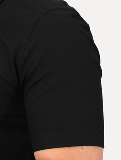 Camisa Aramis Masculina Manga Curta Slim Oxford Planalto Preta