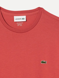 Camiseta Lacoste Masculina Jersey Pima Cotton Goiaba
