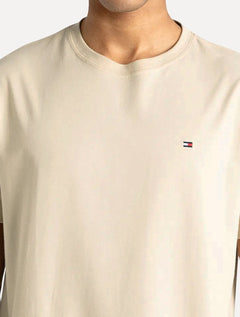 Camiseta Tommy Hilfiger Masculina Essential Cotton Creme