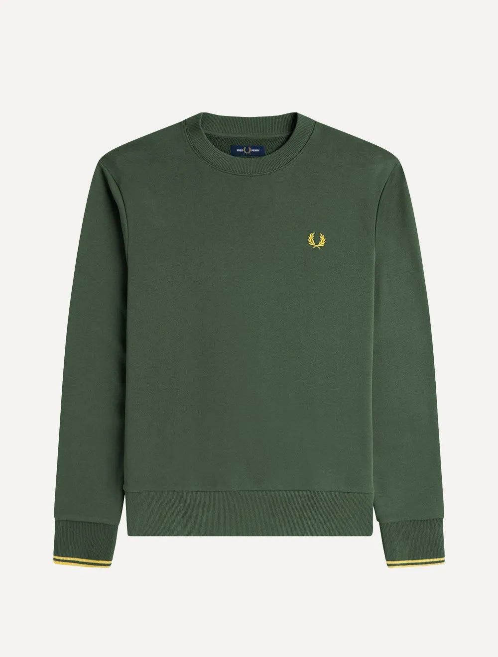 Moletom Fred Perry Masculino Crewneck Laurel Verde