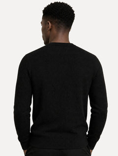Suéter Dudalina Masculino Tricot Text Chevron Cotton Preto