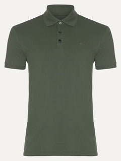 Polo Ellus Masculina Piquet Classic Easa Verde Militar